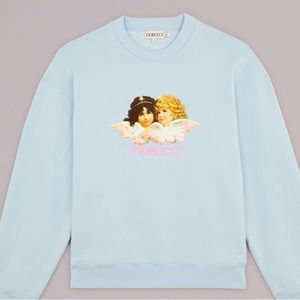 Women’s Angels Sweatshirt, featuring the iconic Angels graphic and Fiorucci logo